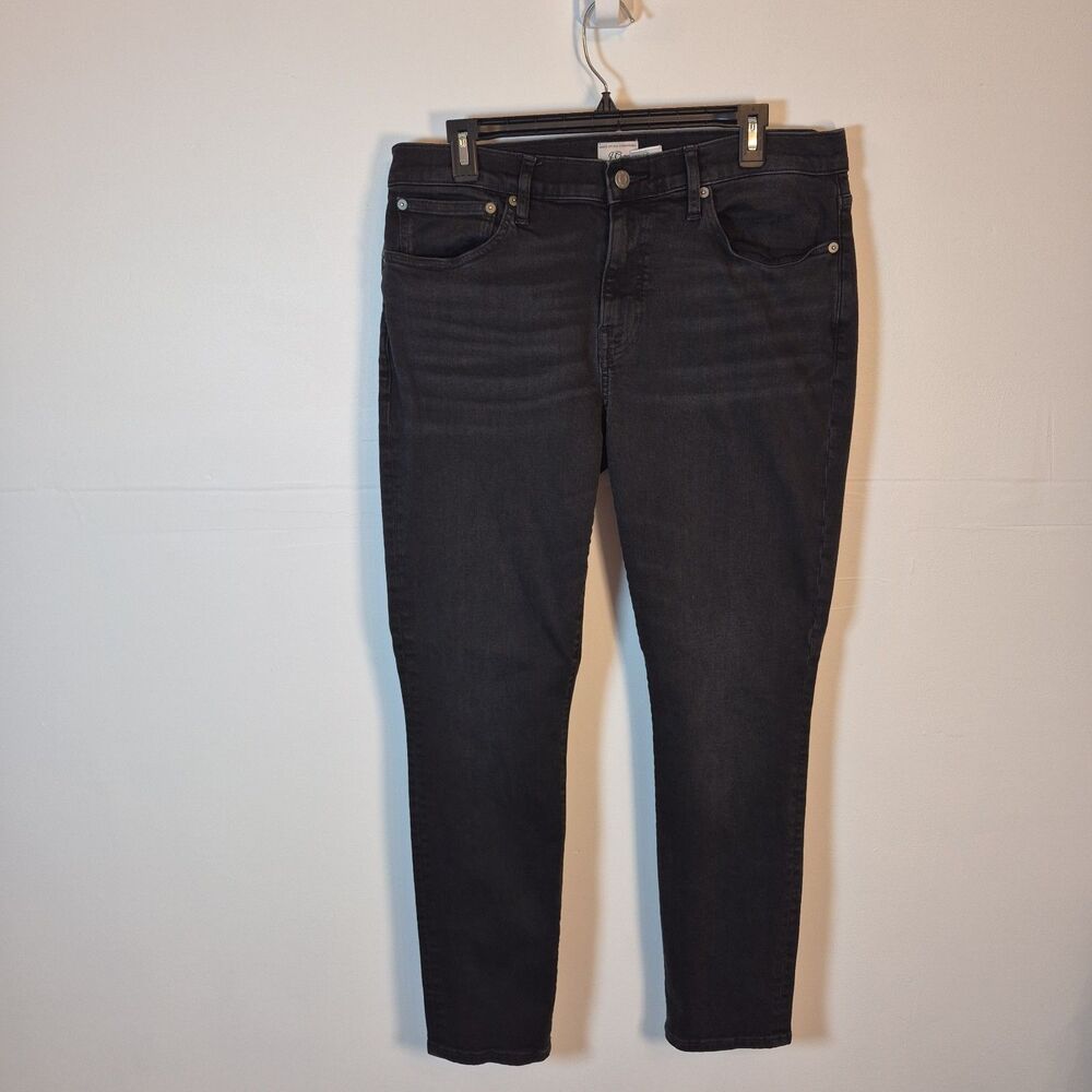 J. Crew 250 Skinny Fit Jeans Mens 34x30 Black Stretch Denim Pants